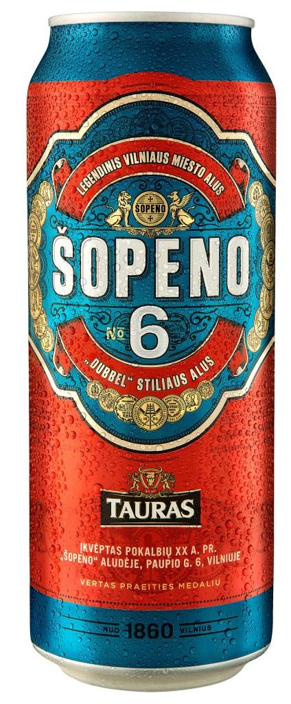 Prekės ženklas: LEGENDINIS VILNIAUS MIESTO ALUS ŠOPENO No 6 "DUBBEL" STILIAUS ALUS TAURAS
